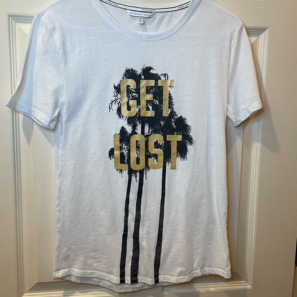 White Victoria’s Secret Get Lost Tee
